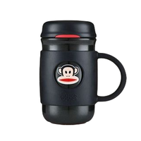 Paul Frank 大嘴猴 不锈钢带手柄保温杯 480ml 睿智黑