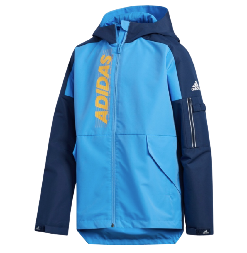 adidas 阿迪达斯 YB URBAN JK 大童梭织连帽夹克 FK5900 藏青蓝/白 128cm