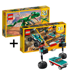 LEGO 乐高 创意百变系列 31058 凶猛霸王龙+31101 怪兽卡车