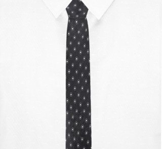 SELECTED 思莱德 M TYLER SILK TIE T男士桑蚕丝波点领带41911T512 海军蓝