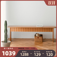 木邻/集美长凳北欧餐厅长条凳原木换鞋凳日式家用长板凳床尾凳