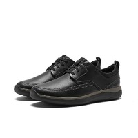 Clarks 其乐 Garratt Street盖拉特斯特系列 男士休闲皮鞋 261487617 黑色 39.5