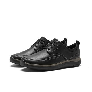 Clarks 其乐 Garratt Street盖拉特斯特系列 男士休闲皮鞋 261487617 黑色 40