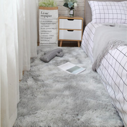 君偕 北欧地毯客厅茶几卧室毛毯 深灰色40*120cm加厚款