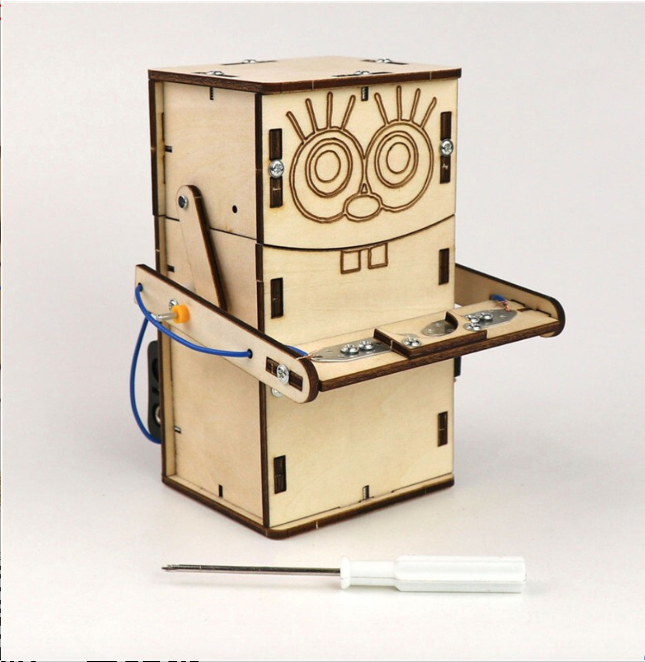 移动专享哦咯手工diy自动吃硬币机器人