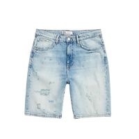 ZARA 男士直筒水洗牛仔短裤09663300427-27 中蓝色34