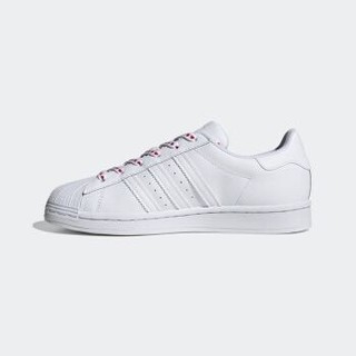 阿迪达斯官网adidas 三叶草 SUPERSTAR W男女鞋爱心款经典运动鞋FV3289 白/一号黑/荣耀粉 37(230mm)