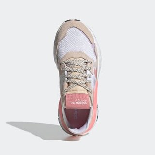 阿迪达斯官网 adidas 三叶草 NITE JOGGER W 女鞋经典运动鞋FX7459 亮白/浅米色/荣耀粉/浅紫 37(230mm)