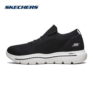 SKECHERS 斯凯奇 GO WALK EVOLUTIONULTRA系列 斯凯奇 男士休闲运动鞋 54741/BKW 黑色/白色 42.5