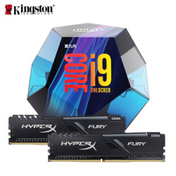 intel 英特尔 酷睿i9 9900k CPU处理器+金士顿 DDR4 3600 16GB(8G×2) 套装