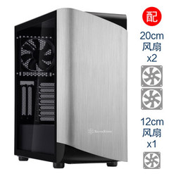 银欣（SilverStone）星斗A1 Seta鋁面板机箱(垂直显卡/玻璃侧透/ATX/360水冷) 太空银 SETA A1