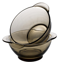 青苹果法式家用玻璃碗1只装 双耳碗沙拉碗饭碗陶瓷碗欧式汤碗面碗 *2件