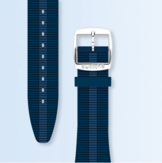 SWATCH 斯沃琪 SKIN超薄系列 SS07S111 42mm 中性石英手表 蓝盘 蓝色硅胶带 圆形