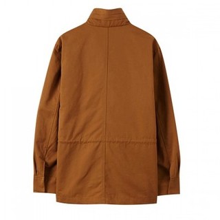 【韩版工装四袋设计】男士外套青少年短款修身长袖男士夹克 XL 法国棕