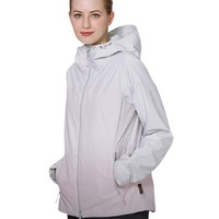 Jack Wolfskin 狼爪 ACTIVE OUTDOOR系列 女士冲锋衣 5118082-7650 灰色纹 XS