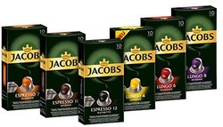 Jacobs 咖啡胶囊 Nespresso 咖啡胶囊，6 x 10杯，6种口味试用装