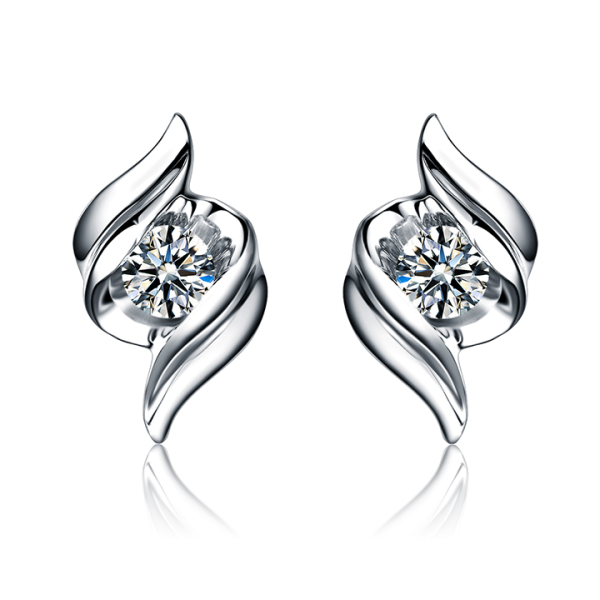 商品zocai 佐卡伊珠宝 邂逅系列 e00799 女士18k金钻石耳钉 si h 8分