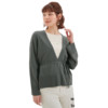GU 极优 女士防紫外线带腰带长袖针织衫GU324794000 深绿色L