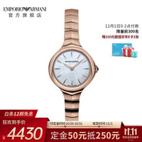 阿玛尼 （Emporio Armani）手表 休闲商务简约钢带瑞士进口机芯石英女士腕表ARS8007