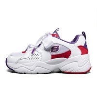 SKECHERS 斯凯奇 D'Lites Airy 2.0 女士休闲运动鞋 66666267-WPR 白色/紫色 35