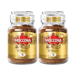 MOCCONA 摩可纳 无糖低脂冻干学生美式速溶黑咖啡粉 100g*2