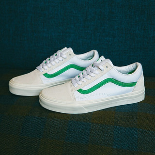 VANS 范斯 Old Skool 中性运动帆布鞋 VN0003Z6IL4 白色/绿色 39