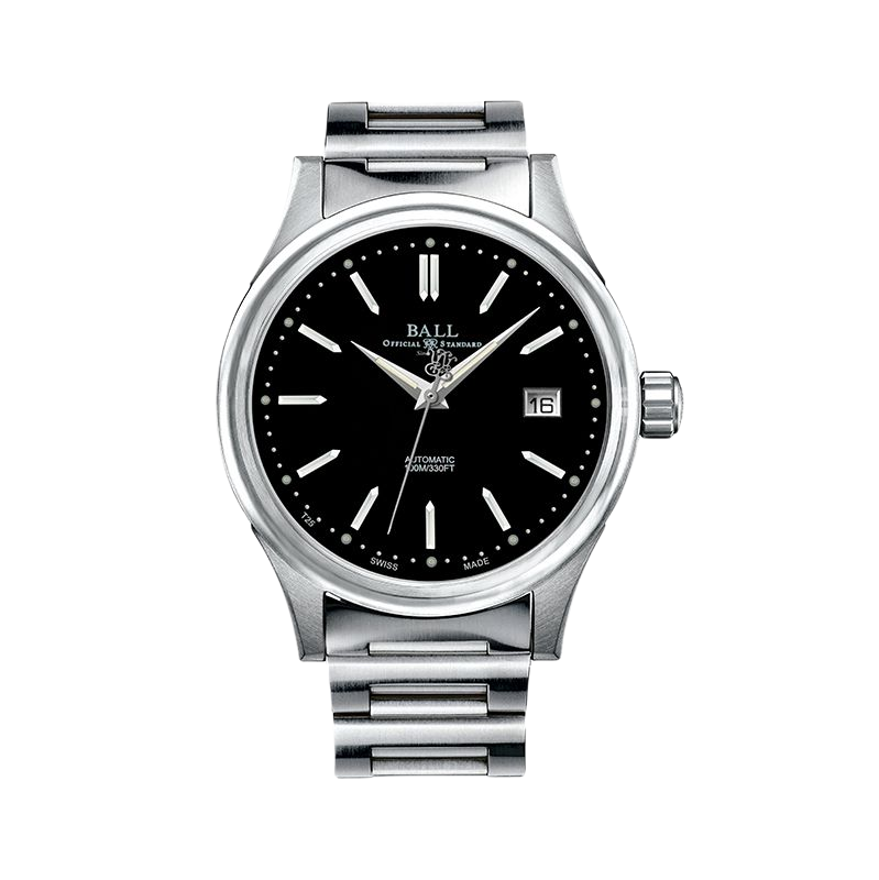 BALL 波尔 战火勇士系列 NM2098C-SJ-BK 40mm 男士机械手表 黑盘 银色不锈钢表带 圆形