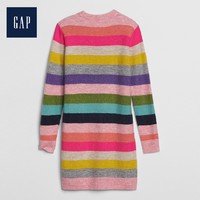 Gap 女童彩色条纹中长款毛衣裙