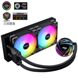 aigo 爱国者 银河T240 黑色 一体式水冷散热器(智能风扇/ARGB/赠硅脂)