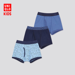 优衣库 男童短裤(3件装) 内裤 430682 uniqlo