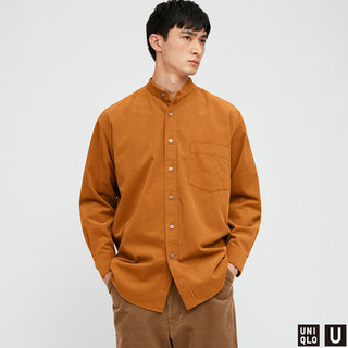 UNIQLO 优衣库 431388 男士灯芯绒宽松立领衬衫