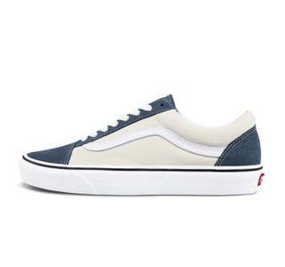 VANS 范斯 Old Skool 中运动板鞋 VN0A4U3B21E 白色/深蓝 35