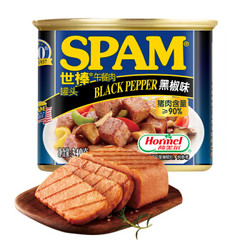 SPAM 世棒 黑胡椒味 午餐肉罐头 340g *10件