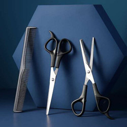 家用理发美发剪刀   黑色平剪+牙剪