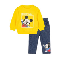 Disney 迪士尼 米奇系列 男童保暖卫衣套装 203T1148 黄色 80cm