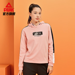 匹克套头卫衣女2020冬季新款时尚加绒保暖印花运动服休闲服上衣女