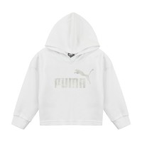 PUMA 彪马 ESS+ Hoody G 儿童连帽套头卫衣 58255752 白色