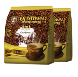 Oldtown旧街场马来西亚进口原味白咖啡三合一速溶咖啡粉40条1520g *2件