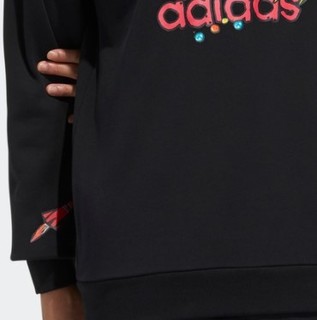 adidas Originals FANGTASTIC系列 D Kas Crew 男士运动卫衣/套头衫 H09183 黑色