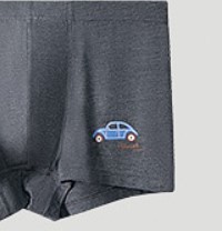 Hodohome 红豆居家 男童莫代尔平角内裤三条装 DK063 组合2 多色 120cm