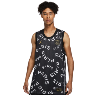 商品airjordan巴黎圣日耳曼男士运动背心ck9669010黑金属金