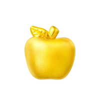 CHOW TAI FOOK 周大福 心意祝福系列 R19032 中性饱满苹果转运珠 0.9g