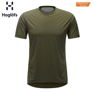 Haglofs 火柴棍 男款速干图案短袖T恤 603891-1 亚版