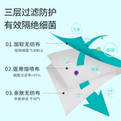 WINSOUL 云舒屋 一次性医用外科口罩 100个装