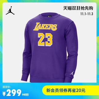 Nike 耐克官方洛杉矶湖人队 JORDAN NBA男子起绒圆领上衣CN1052