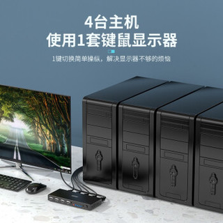 优越者(UNITEK)HDMI切换器四进一出 4K高清KVM视频切屏器 V302A