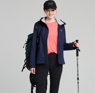 Jack Wolfskin 狼爪 ACTIVE OUTDOOR系列 女士冲锋衣 5118023-1910 子夜蓝 XS