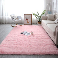毛绒地毯 客厅地垫粉色40*60cm