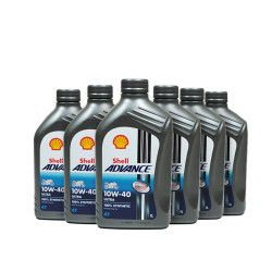 Shell 壳牌 Advance Ultra 10W-40 四冲程摩托车机油 1L*6瓶