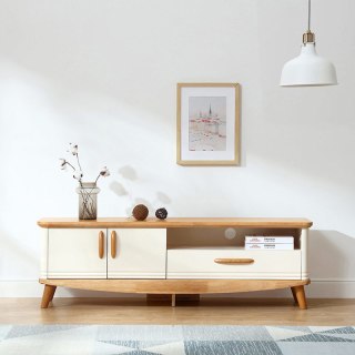 商品客厅简易北欧家具茶几电视柜组合套装实木脚原木色电视桌子ls068